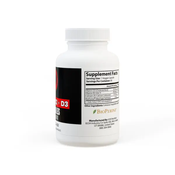 Vitamin K2 + D3 Supplement (60 Capsules) - Image 3
