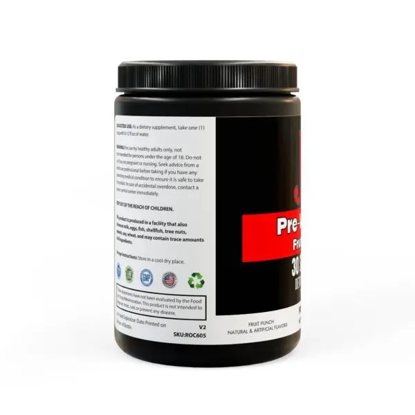 Pre-Workout Supplement, Fruit Punch (204g, 7.1oz) - Image 2