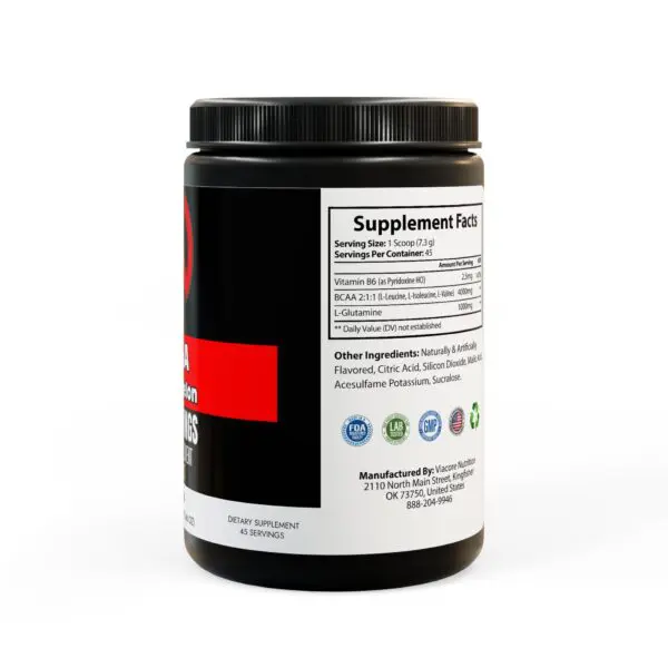 BCAA Supplement, Watermelon (325g, 11.46oz, 45 servings) - Image 3