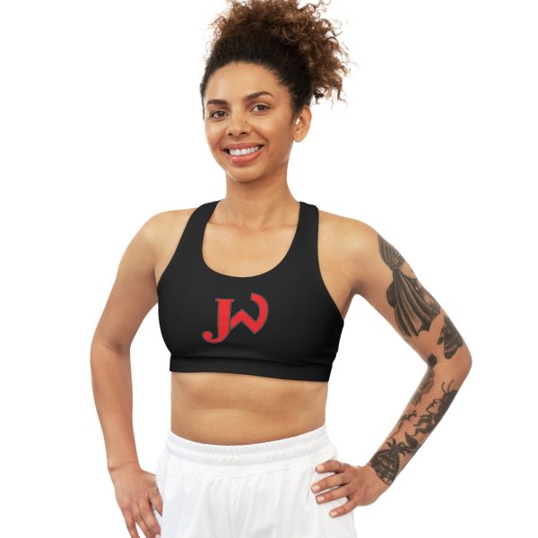 Women JW Sports Bra: Black - Image 3